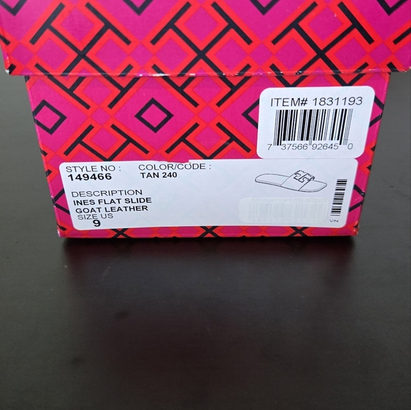 Tory Burch Ines Flat SlideTan Sz. 9 - Picture 5 of 5